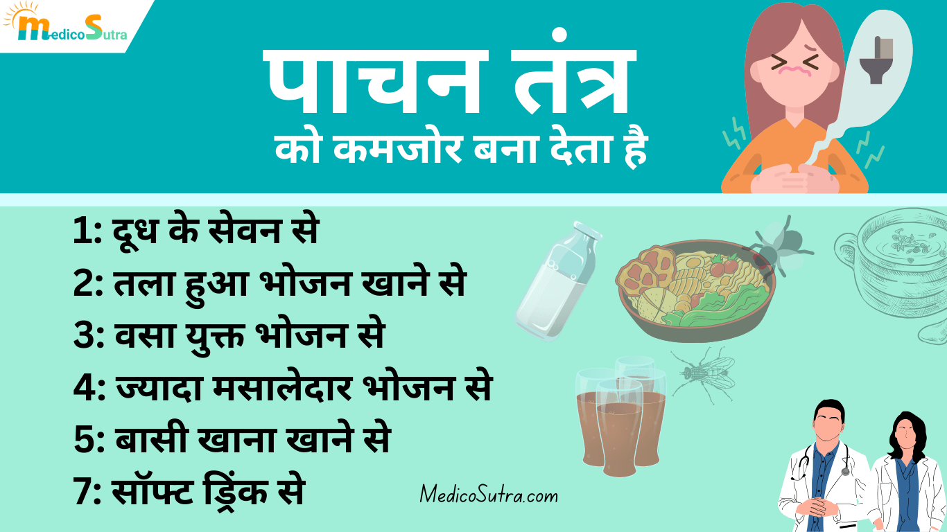 पाचन तंत्र मजबुत करना है तो ध्यान में रखो 5 बात : पाचन शक्ति बढ़ेगी जल्दी से » MedicoSutra pachan tantra kamjor kaise hota hai